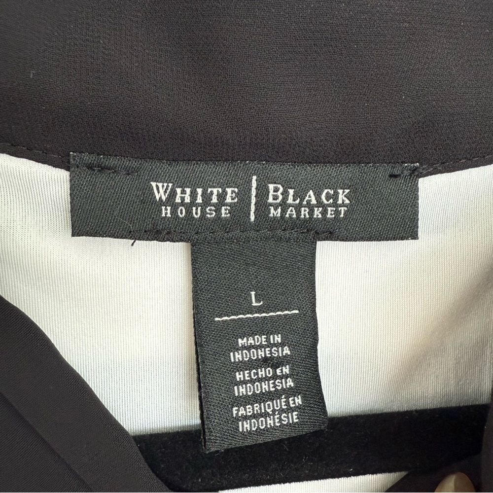 WHITE HOUSE BLACK MARKET | striped halter top with tie detail - Picture 3 of 10